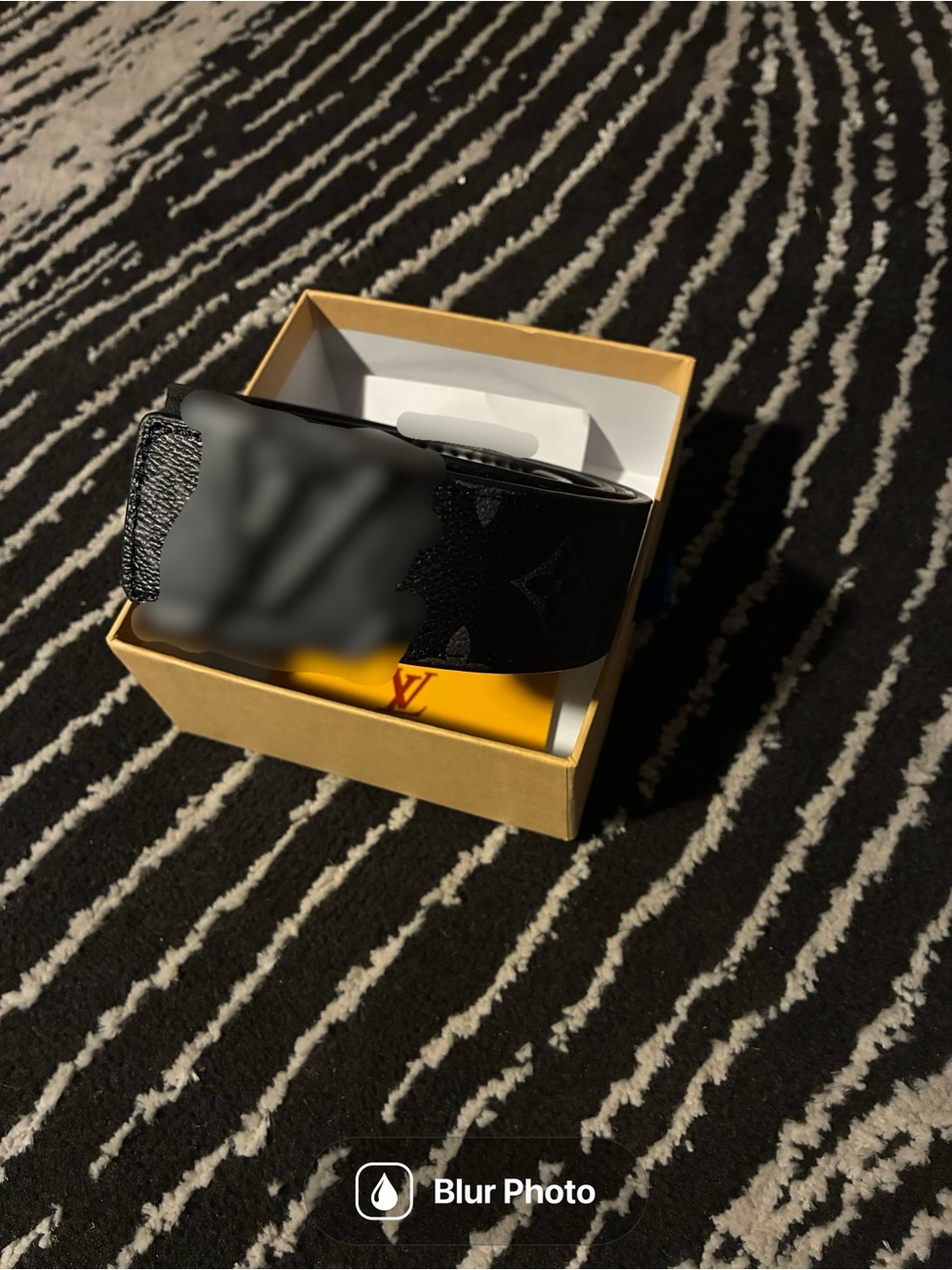 Louis Vuitton Black Embossed Monogram Belt